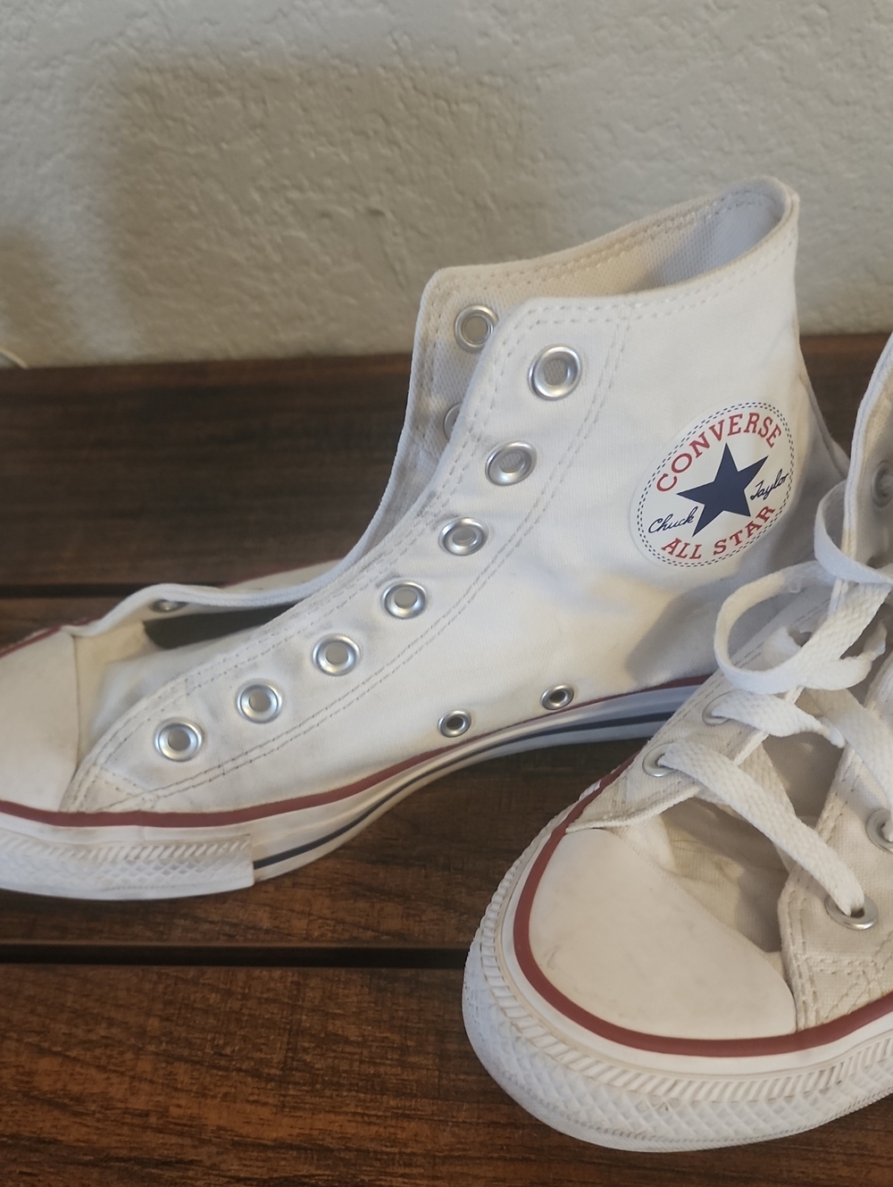Converse-Classic White High-Top Canvas Sneakers - Women - Picture 2 of 8